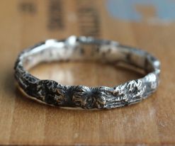 Organische zilveren ring